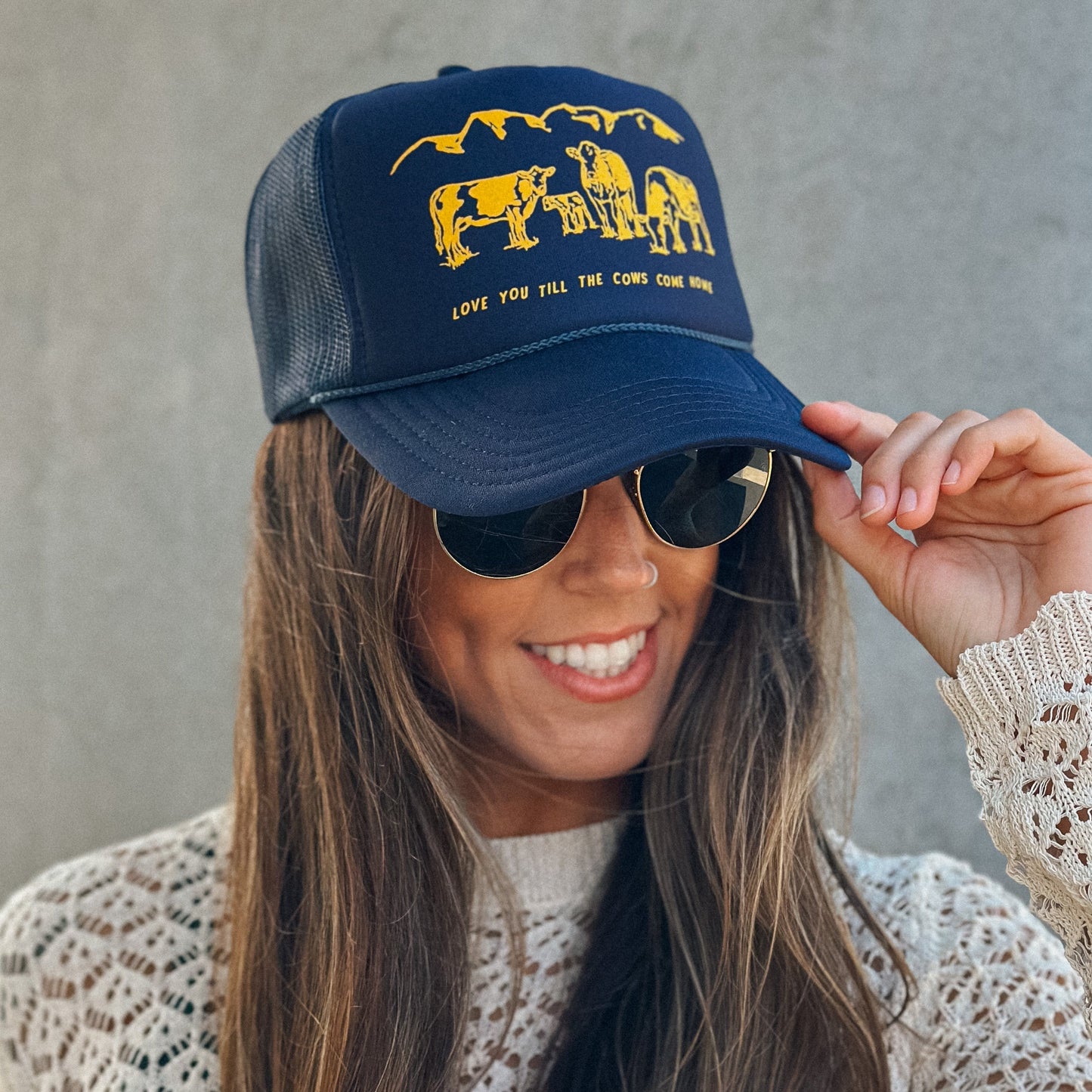 Cows Come Home Trucker Hat (Navy)