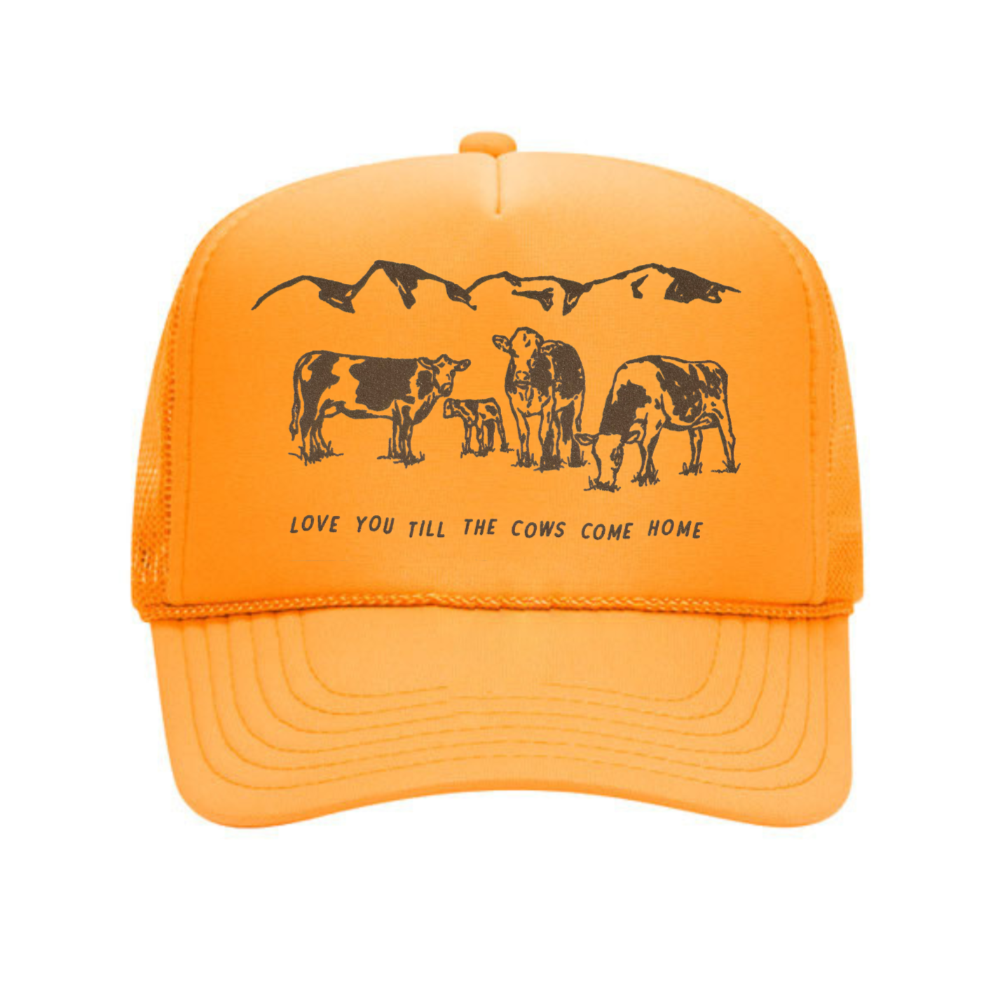 Cows Come Home Trucker Hat (Gold)