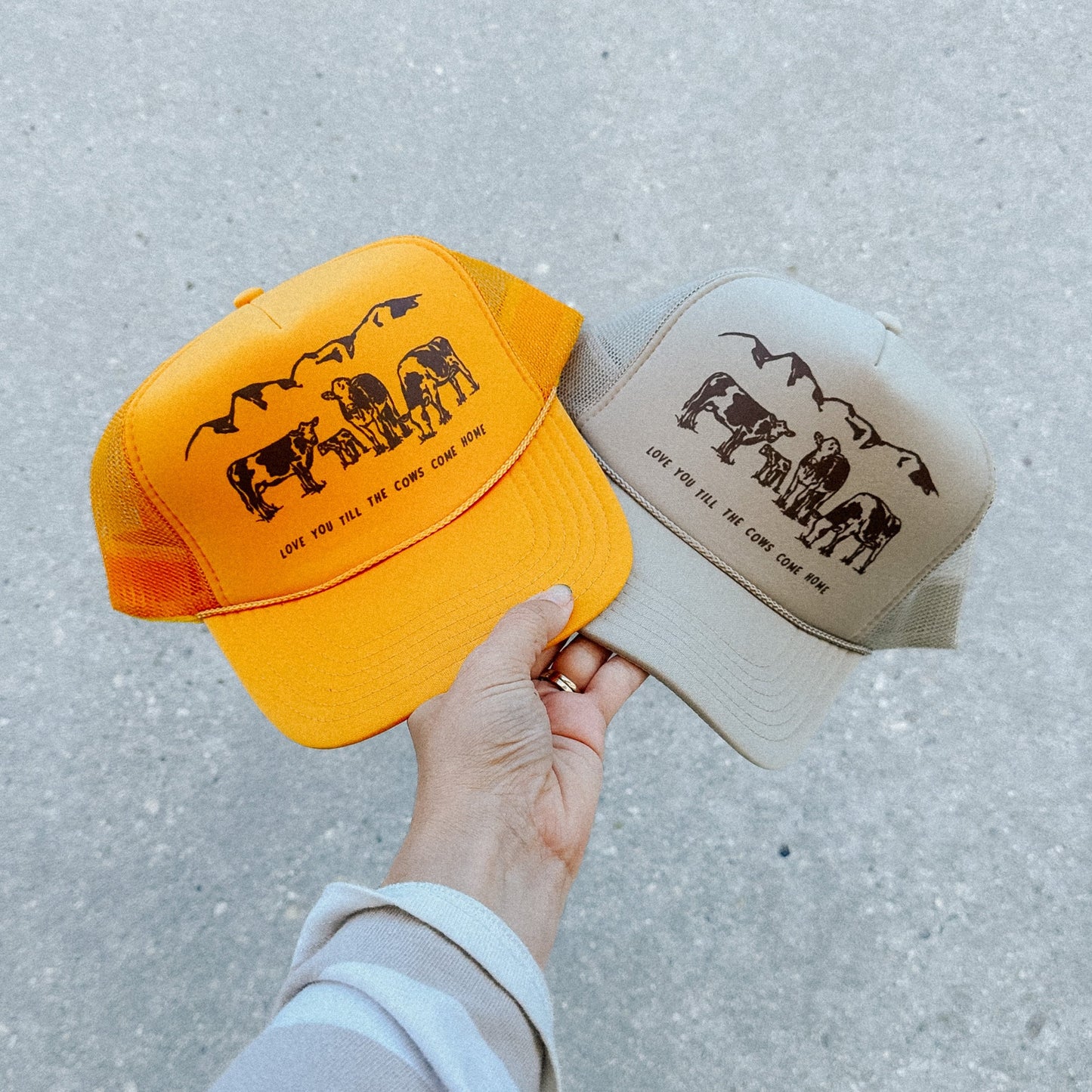 Cows Come Home Trucker Hat (Gold)